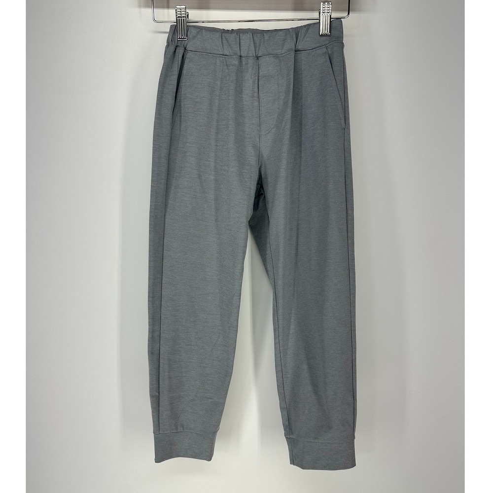 Uniqlo AIRism Joggers Kids 7-8 Gray Tapered Athletic Sweatpants 141-465163